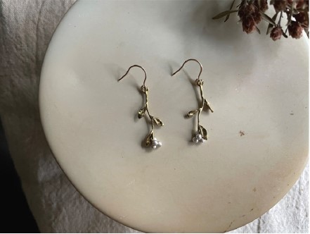 ドライフラワーピアス