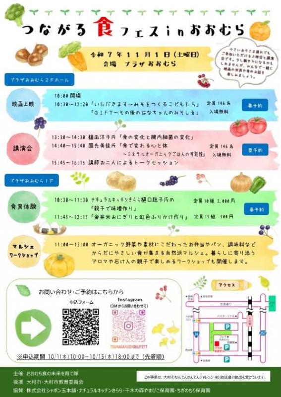 つながる食フェスinおおむらのチラシ（裏）