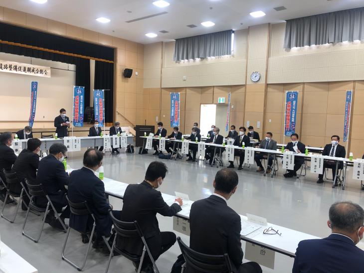 国道34号等大村市内幹線道路整備促進期成会総会の様子