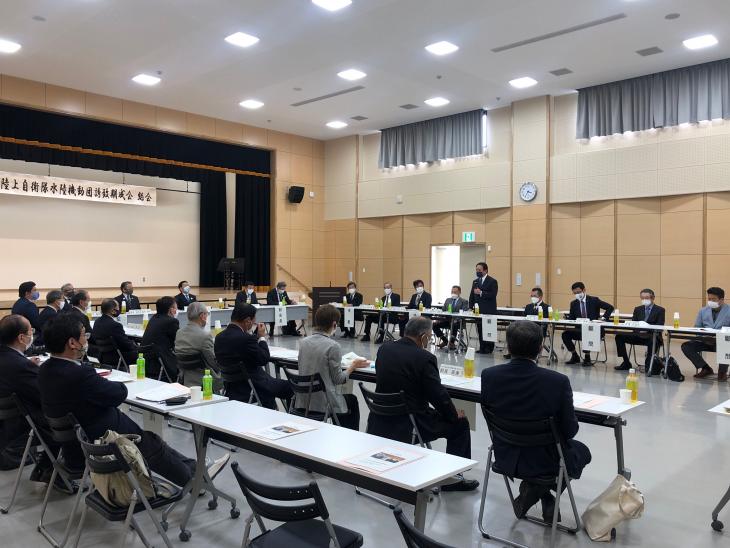 陸自水陸機動団誘致期成会総会の様子