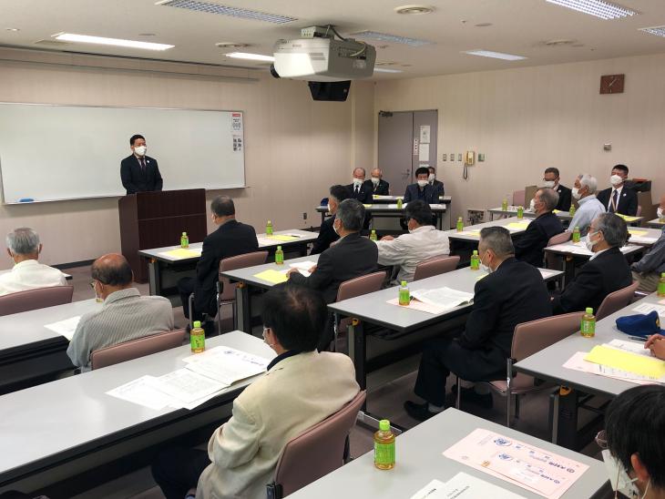 大村市交通指導員会総会時市長あいさつの様子