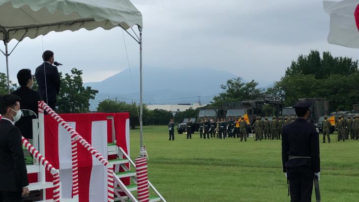 竹松駐屯地創立70周年記行事の様子