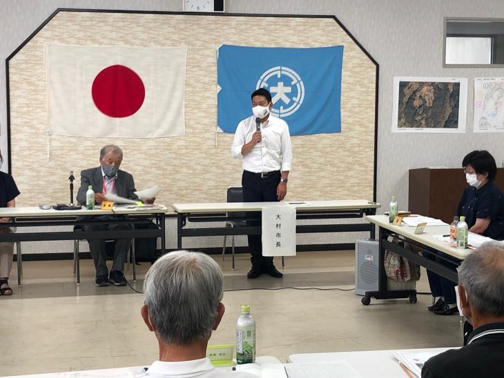 農業委員会年総会市長あいさつの様子