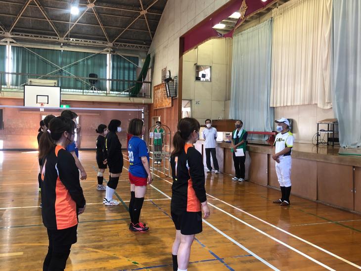 地区別大村市民スポーツ大会【大村地区】ソフトバレーボール競技開会式あいさつの様子