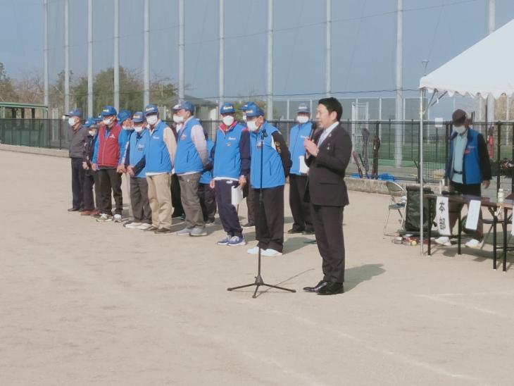 特別国民体育大会グラウンド・ゴルフ公開競技長崎県予選会開会式の様子