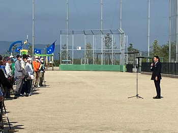 大村市長杯グラウンドゴルフ開会式の様子その1