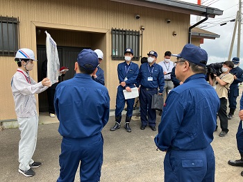 大村市防災関係機関合同危険箇所状況視察の様子その1