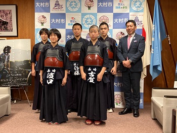 第18回全日本都道府県対抗少年剣道優勝大会出場表敬