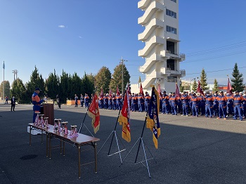 大村市消防団放水競技大会の様子2