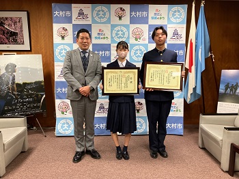 日本学校農業クラブ全国大会農業鑑定競技、結果報告の様子1（諫早農業高校）