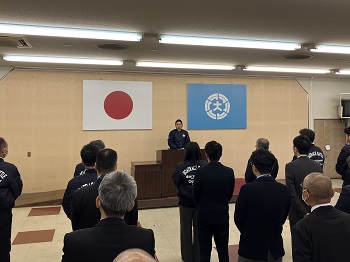 市長訓示の様子（12月定例会）