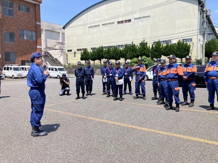 大村市防災関係機関合同危険箇所視察の様子1
