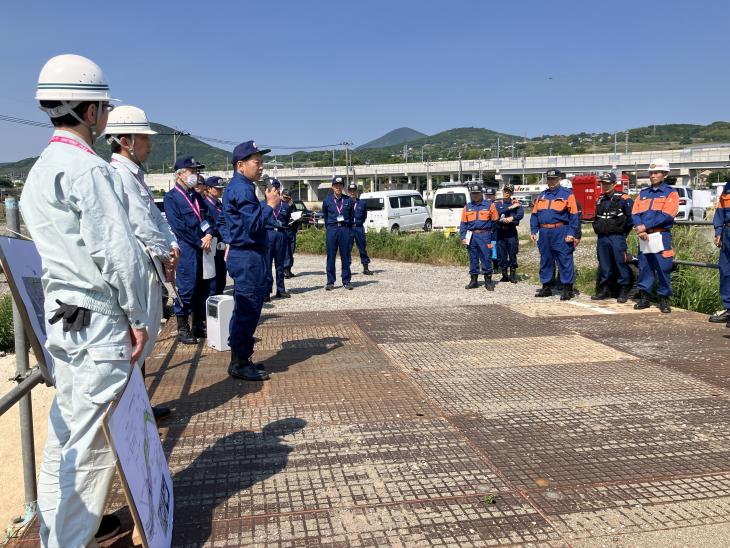 大村市防災関係機関合同危険箇所視察の様子4