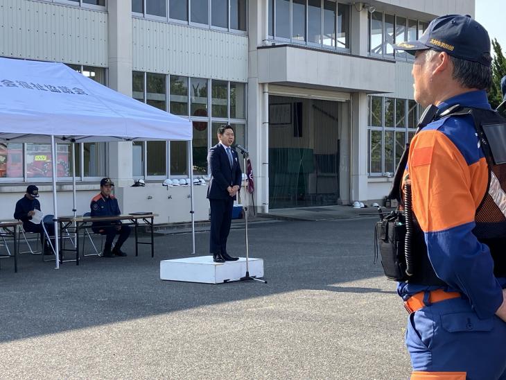 大村市消防団夏季特別訓練（開会式）の様子2