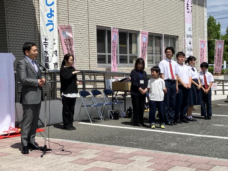 ながさきピース文化祭2025）カウントダウンボード除幕式の様子1