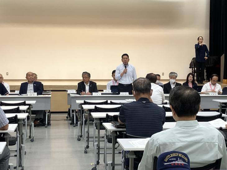 地区別ミーティング（西大村地区）の様子