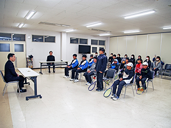 第38回九州地区中学校選抜ソフトテニス選手権大会ほか出場報告の様子