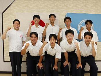 全国高等学校総合体育大会大村工業高校ソフトボール部ほか出場表敬の様子1