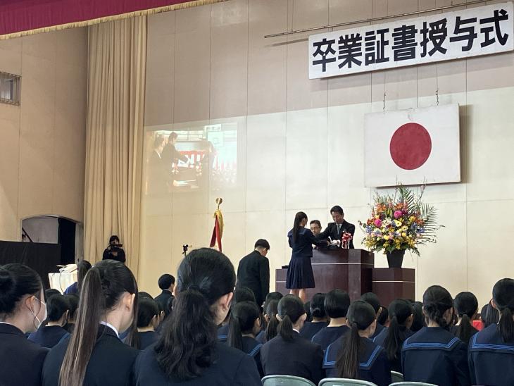 大村市立大村中学校「第40回卒業証書授与式」の様子