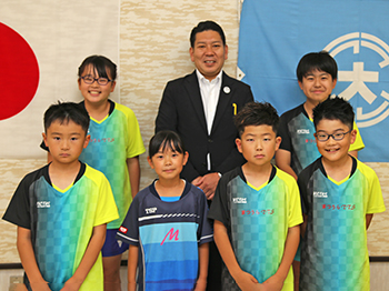 全農杯2025年全日本卓球選手権大会出場報告の様子（まつうらTTS)1