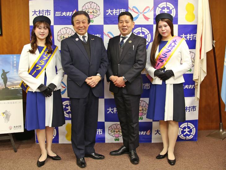 市長訪問(2026年度大村フラワー大使)の様子