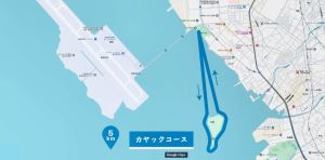 カヤックのコース地図