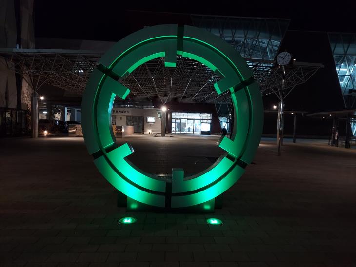 新大村駅ライトアップ写真