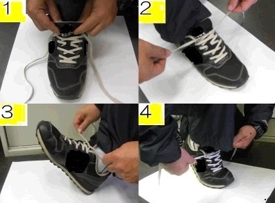 靴の正しいはき方の説明画像