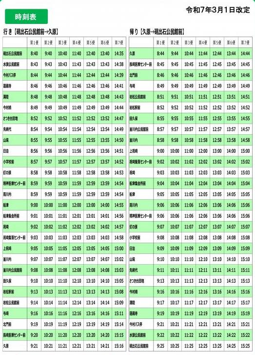 三浦時刻表