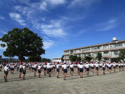 9月21日運動会全体練習1