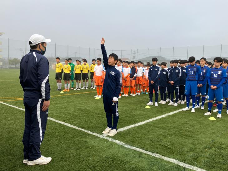 第49回大村市長杯サッカー大会時選手宣誓の様子