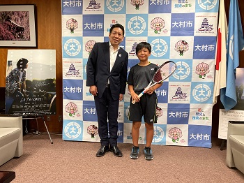 第17回西日本小学生ソフトテニス選手権大会出場表敬