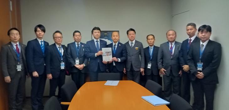 西九州新幹線沿線5市要望活動の様子（古賀友一郎参議院議員）