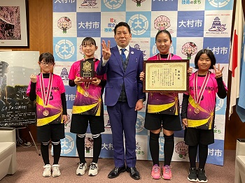 第10回全日本女子総合ドッジボール選手権大会表敬訪問の様子1