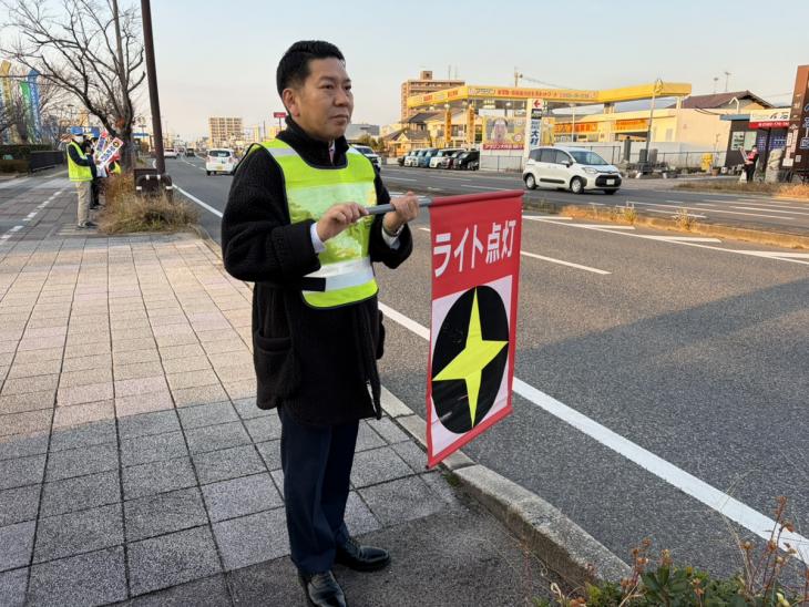 飲酒運転根絶・早め点灯ハンドプレートキャンペーンの様子2