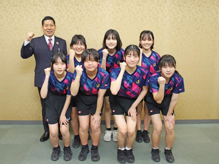 第26回全九州卓球選手権大会（中学生の部）出場報告の様子1