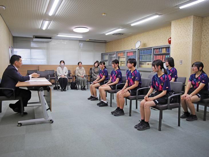 第26回全九州卓球選手権大会（中学生の部）出場報告の様子2