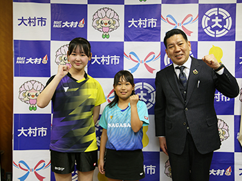 第26回全九州卓球選手権大会及び第23回全国ホープス選抜卓球大会出場報告の様子1