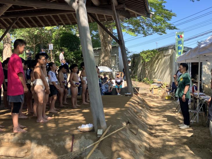 おおむら夏越まつり奉納相撲の様子1