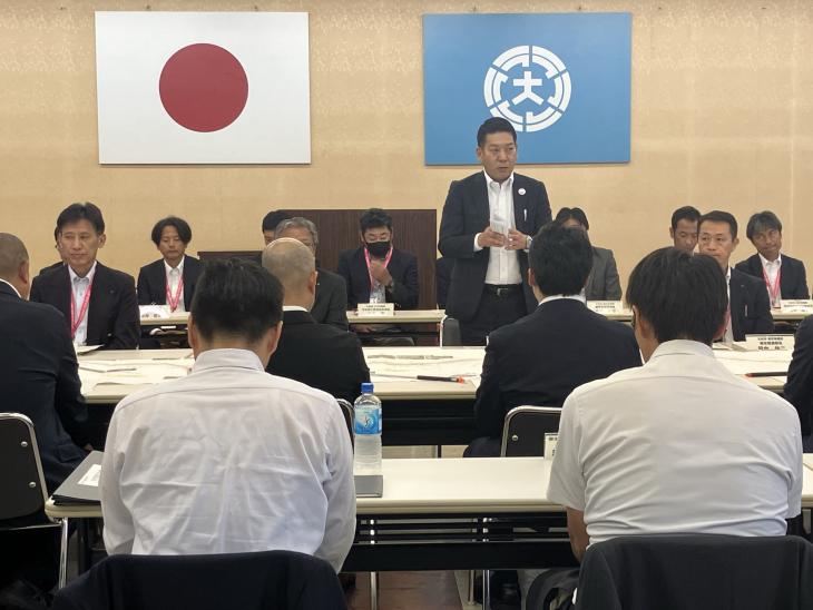 長崎河川国道事務所との直轄事業に関する連絡調整会議の様子