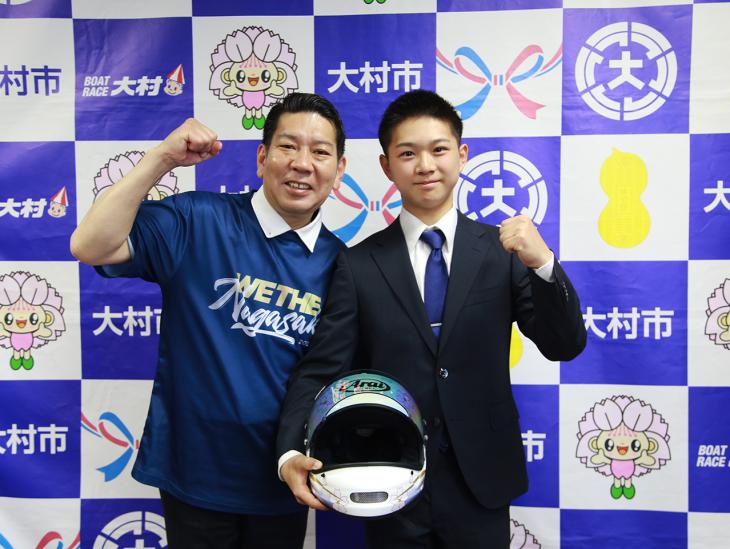 新人ボートレーサー市長訪問の様子1