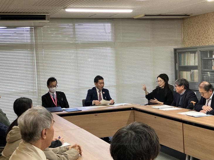 大村市身体障害者連合会との懇談会の様子