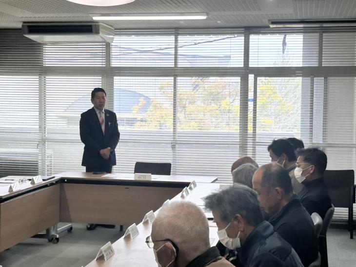 市長と漁業者の意見交換会の様子