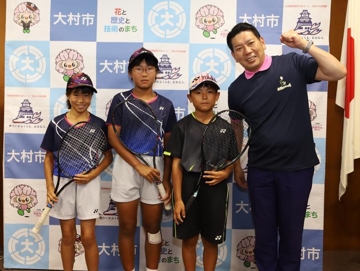 全日本小学生ソフトテニス選手権大会出場表敬