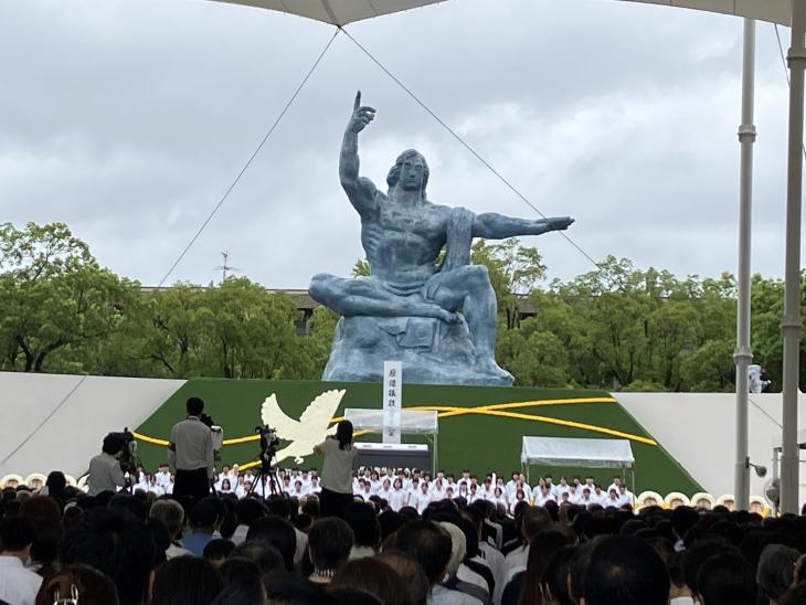 被爆80周年長崎原爆犠牲者慰霊平和祈念式典の様子
