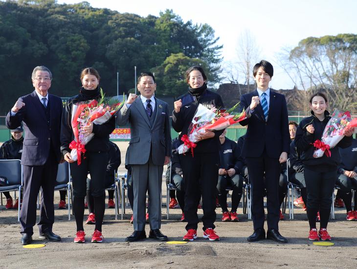 歓迎セレモニーの様子（ソフトボール女子TOP日本代表強化合宿）3