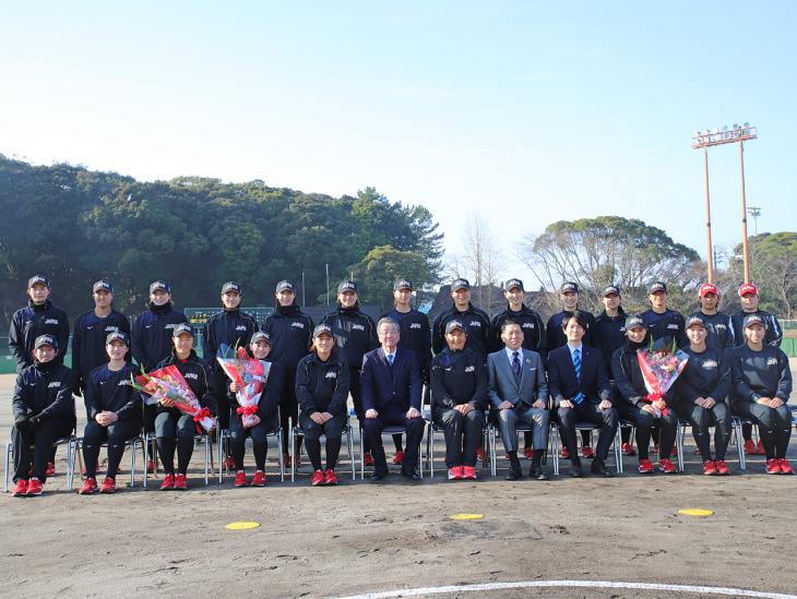 歓迎セレモニーの様子（ソフトボール女子TOP日本代表強化合宿）4