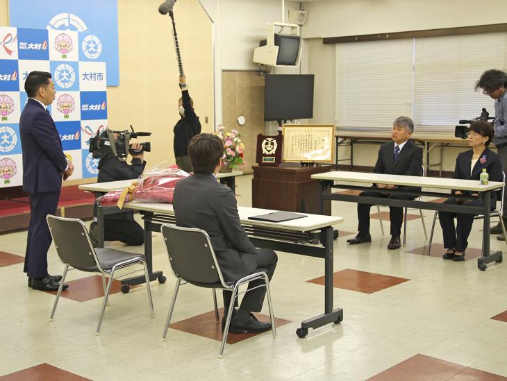 農林水産大臣賞受賞報告の様子2