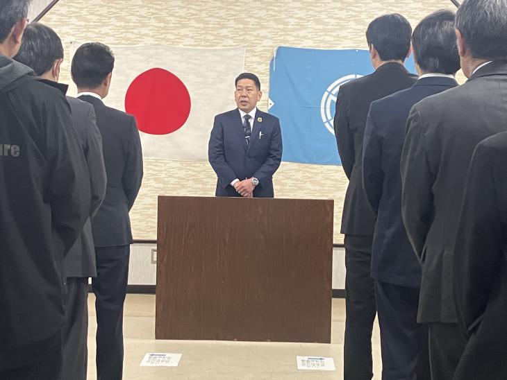 市長訓示の様子