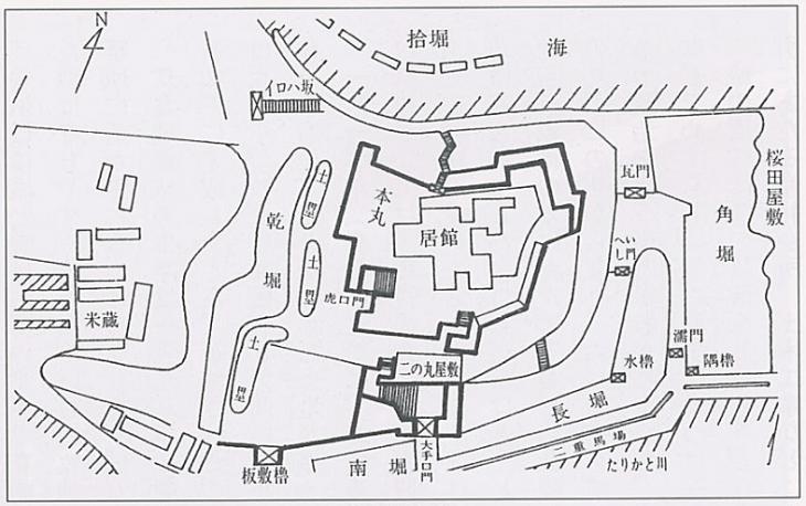 玖島城の平面図